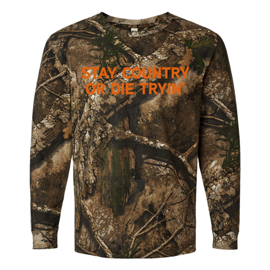 Stay Country Camo Long Sleeve